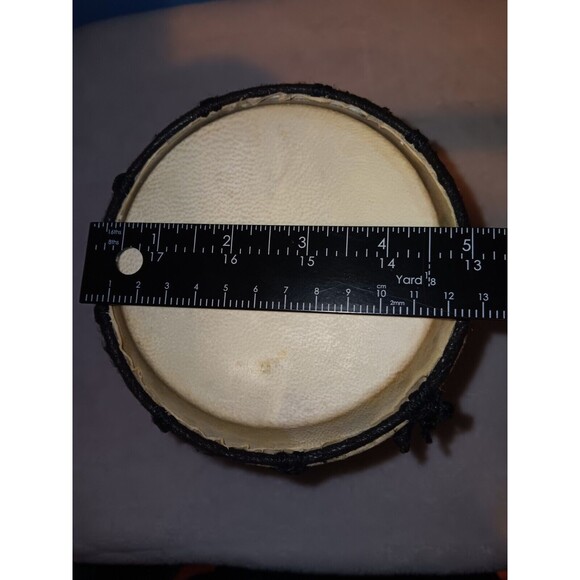 Indonesian Handmade Mini Wood Drum Pre-owned - Picture 9 of 10